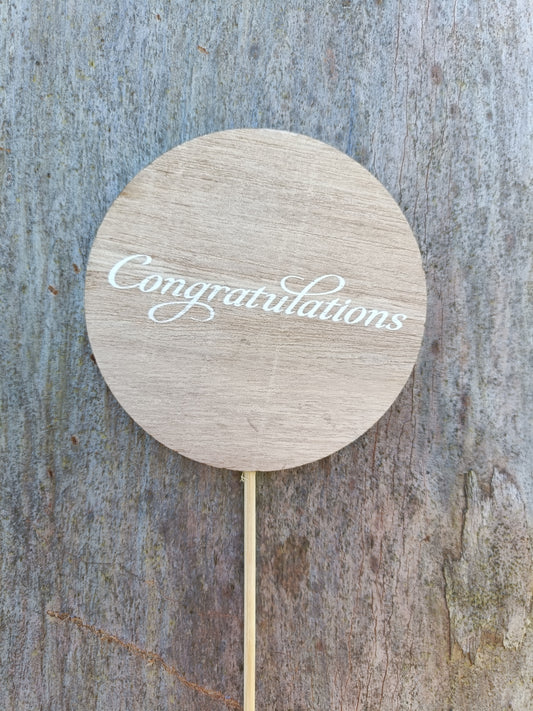 Congratulations Flower Pick