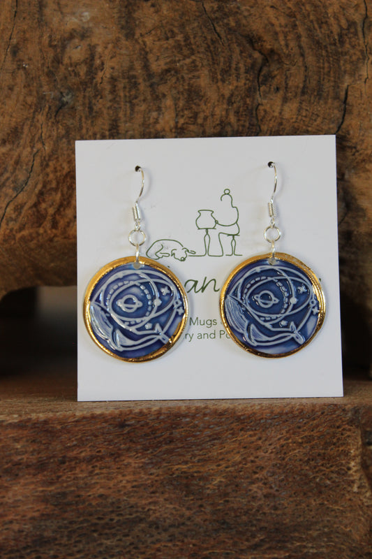 Whale universe earrings