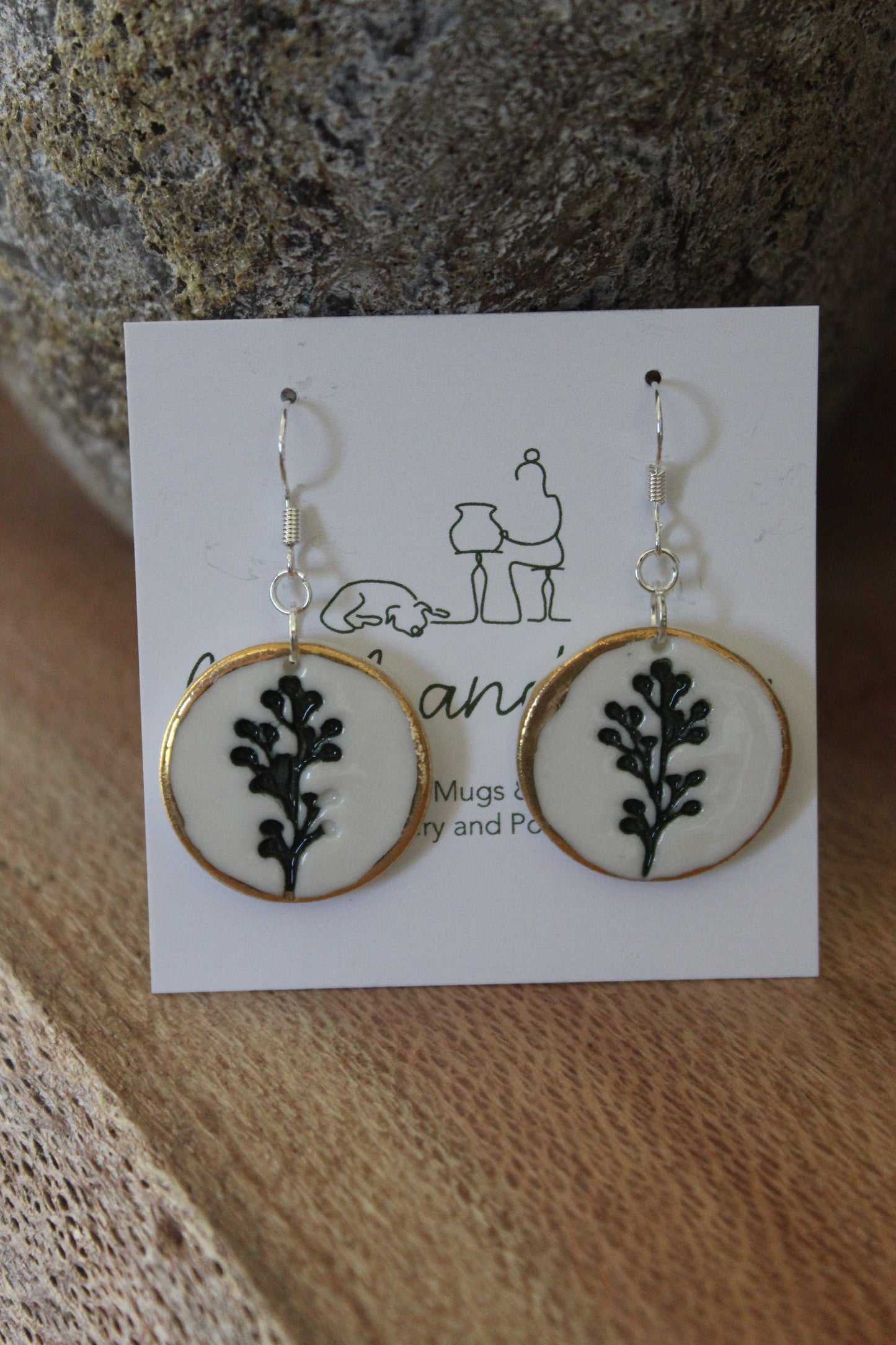Botanical flower earrings