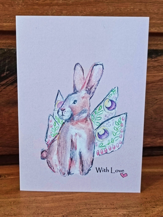 Bunny With Love Card